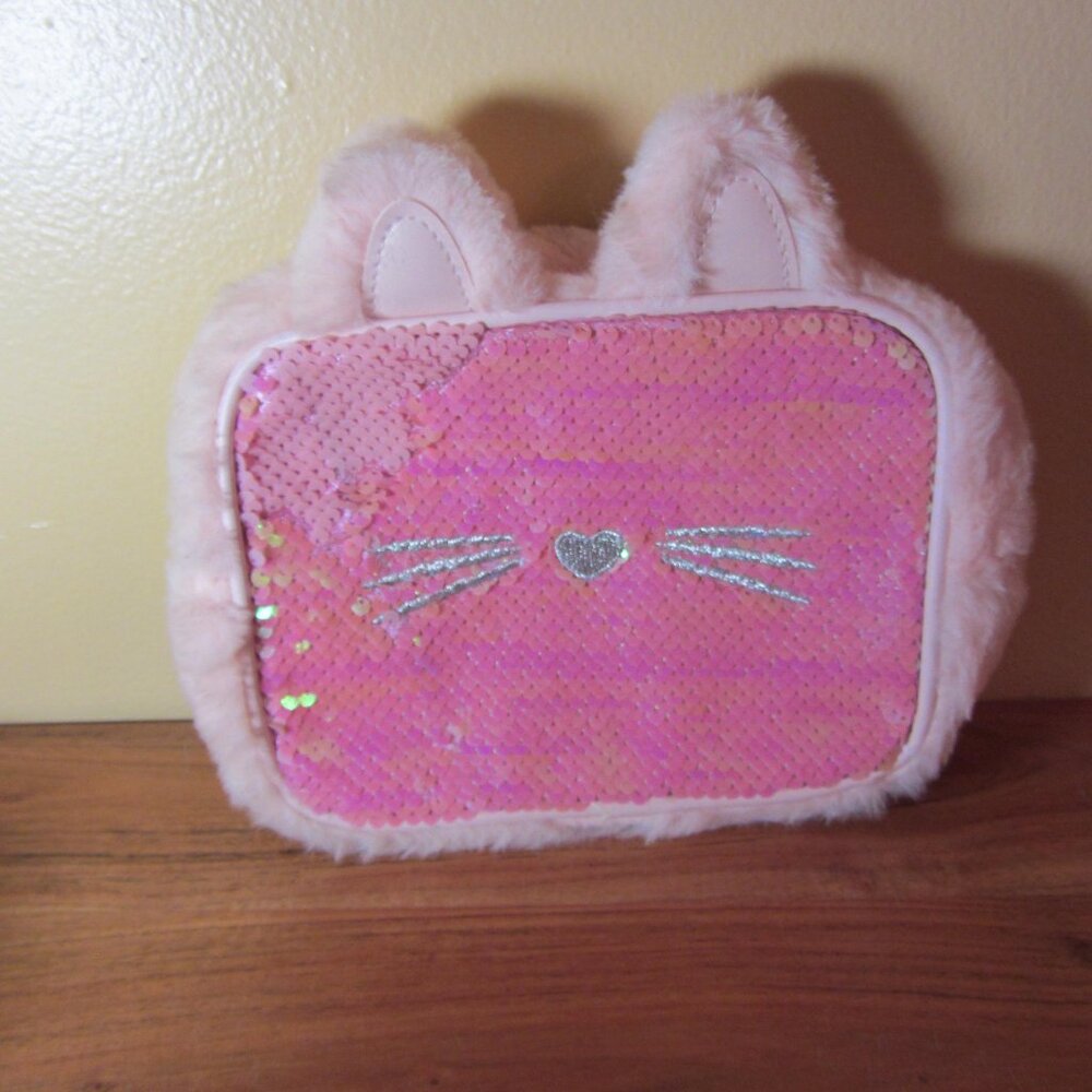 todomoda pink kitty sequin bag clutch (w3348)
